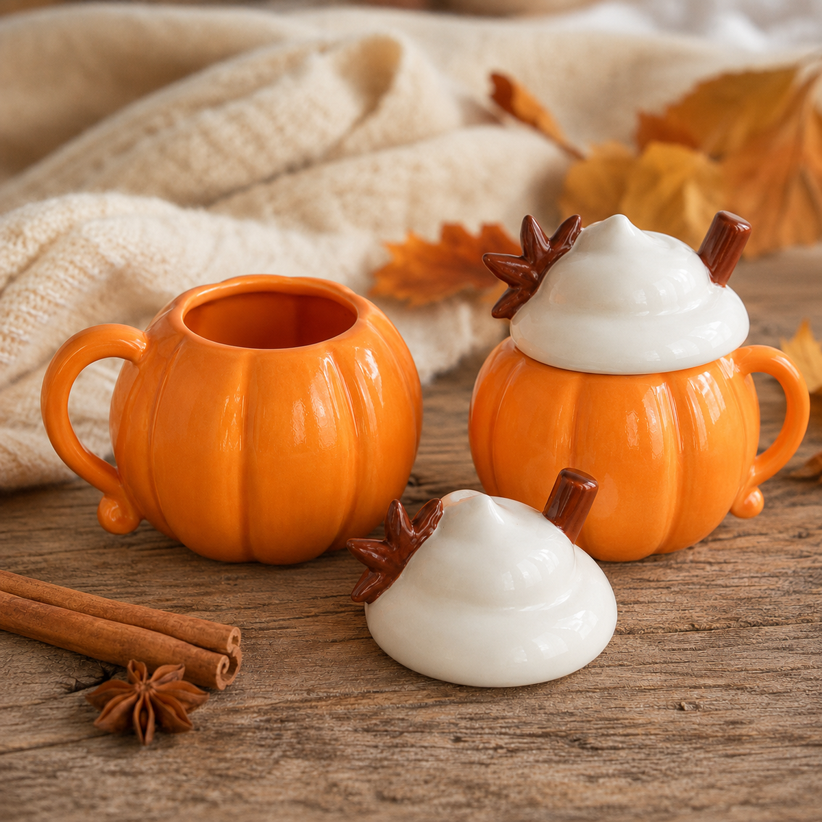 Mug avec couvercle "Pumpkin Spice"