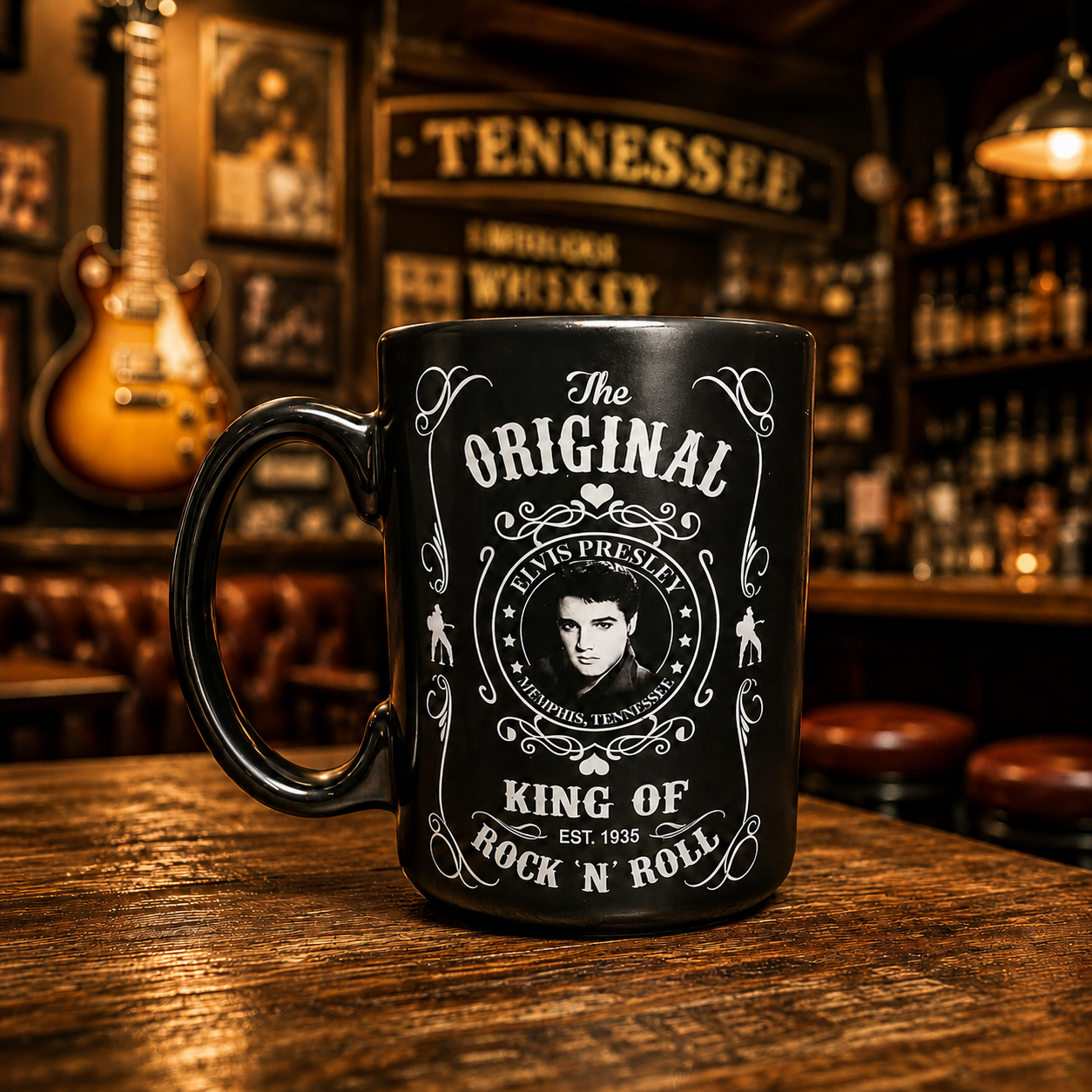 Mug Elvis The Original blanc et noir