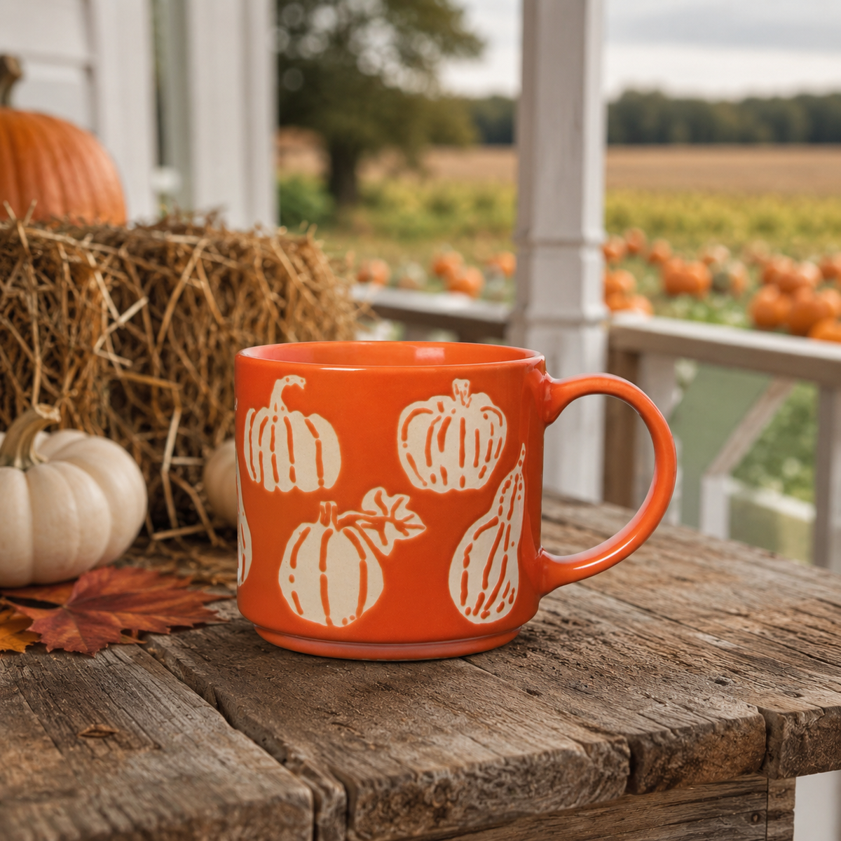 Mug Orange/Blanc Pumpkin