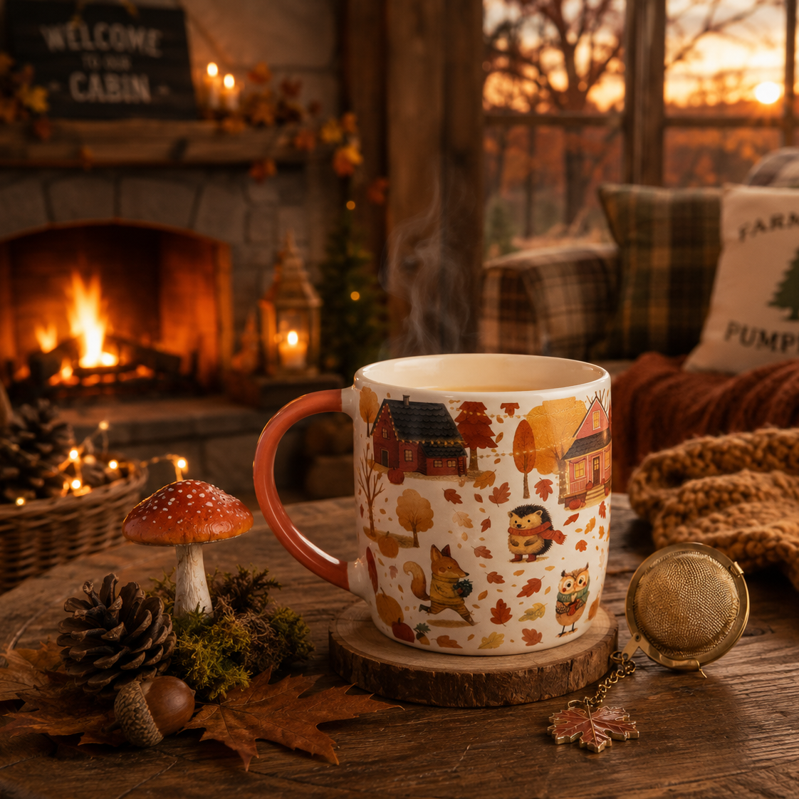 Mug "Autumn Creature" + Boule à thé