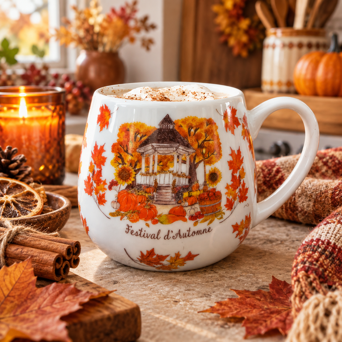 mug autumn festival stars hollow gilmore girls caro from woodland
