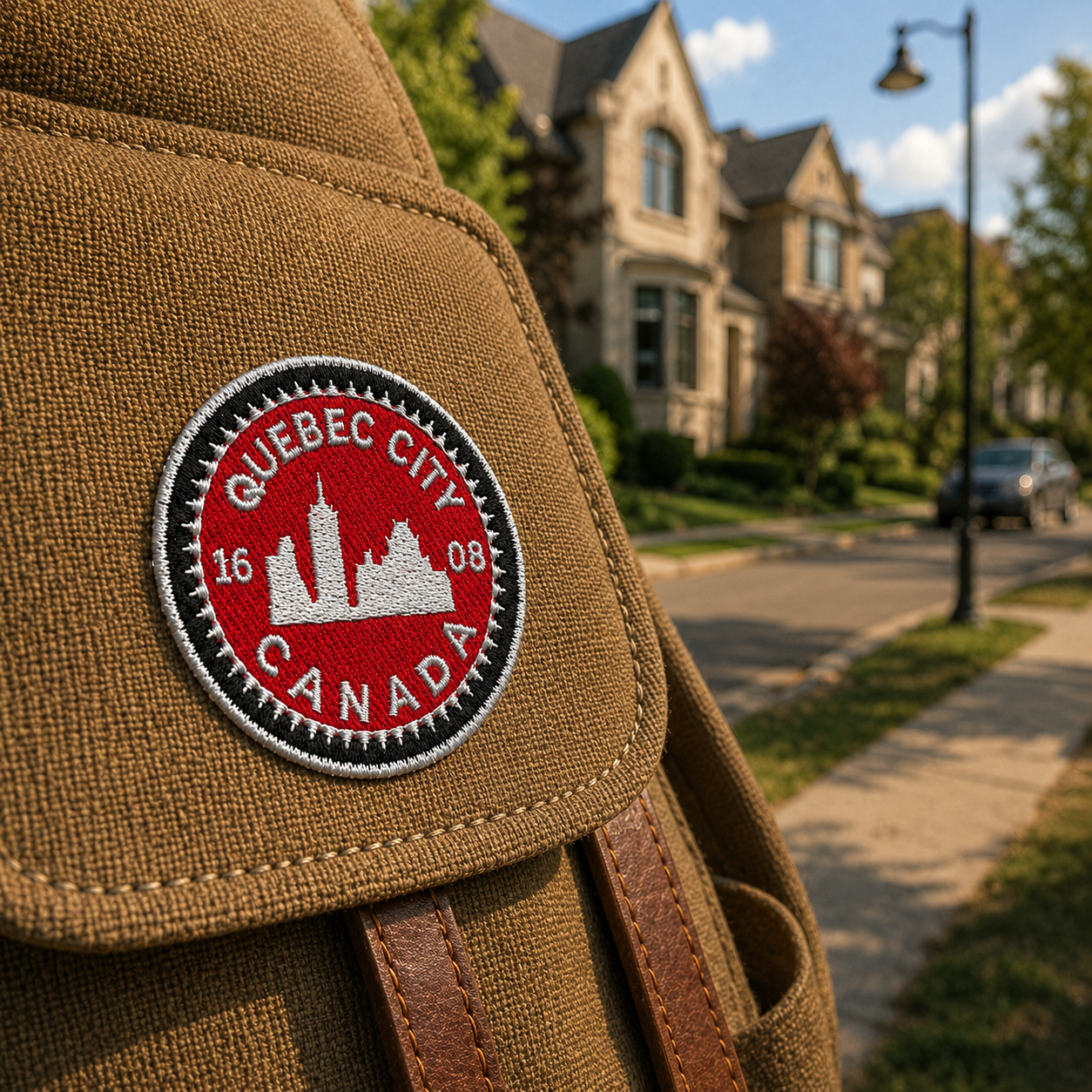 Patch rond rouge Québec