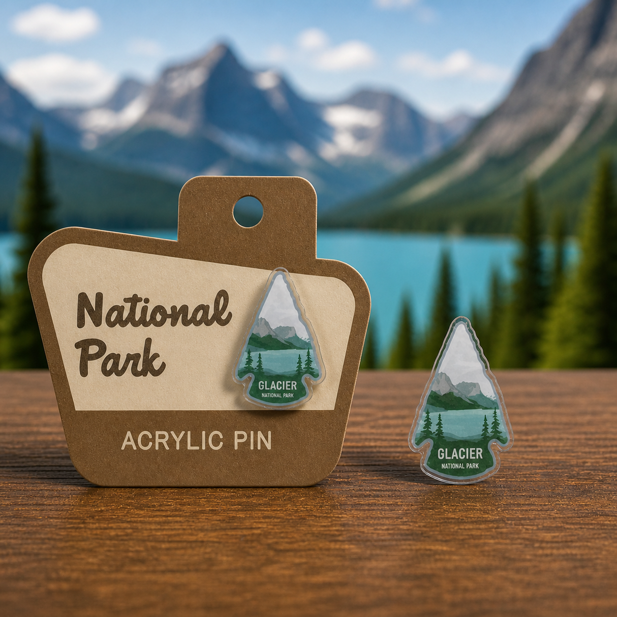 Pin's en acrylique Collection "Parc National" (Modèle au choix)