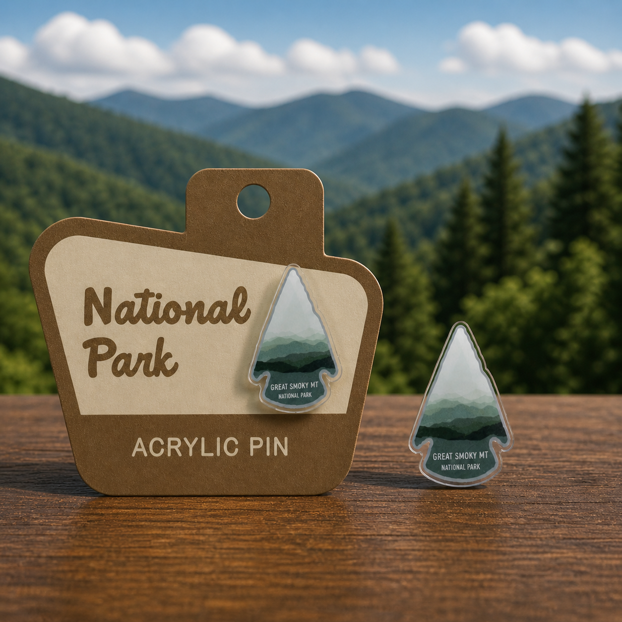 Pin's en acrylique Collection "Parc National" (Modèle au choix)