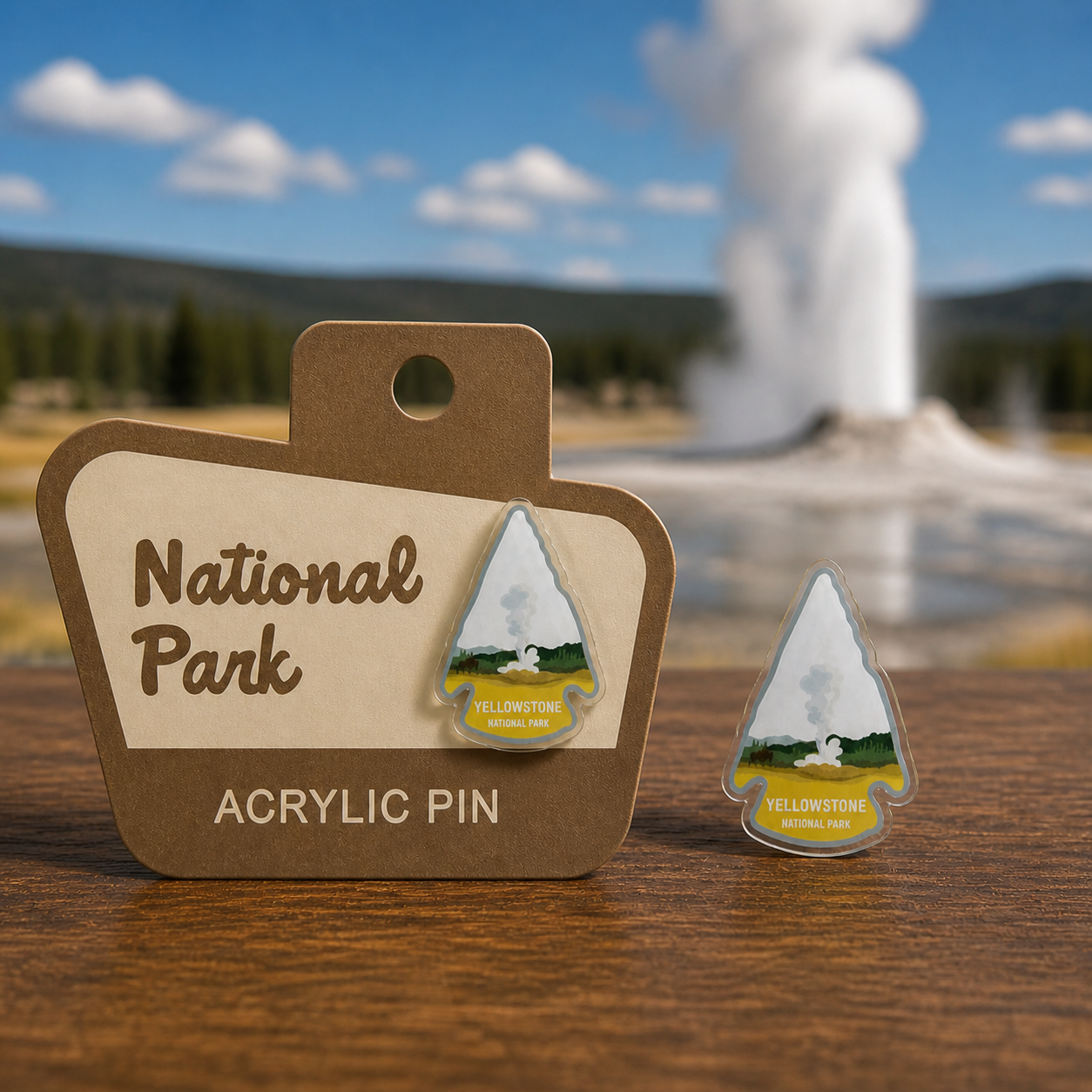 Pin's en acrylique Collection "Parc National" (Modèle au choix)