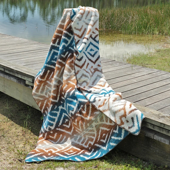 Couverture Jacquard réversible