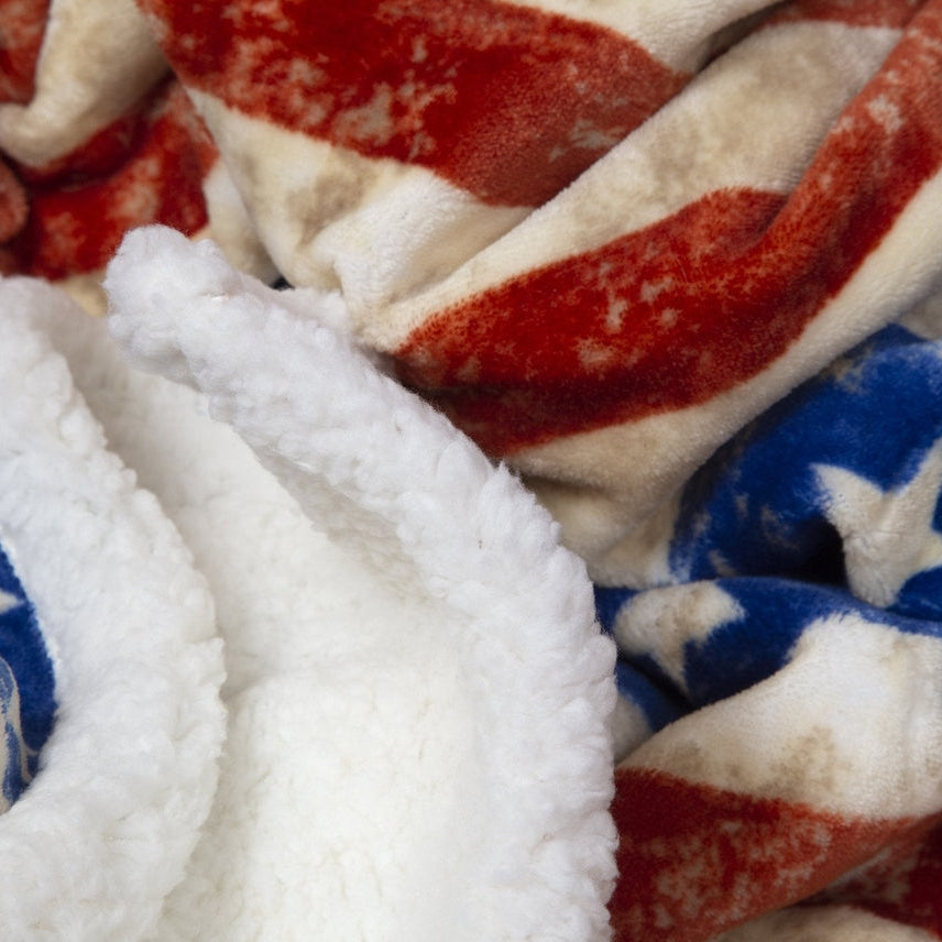 Plaid Sherpa drapeau Américain