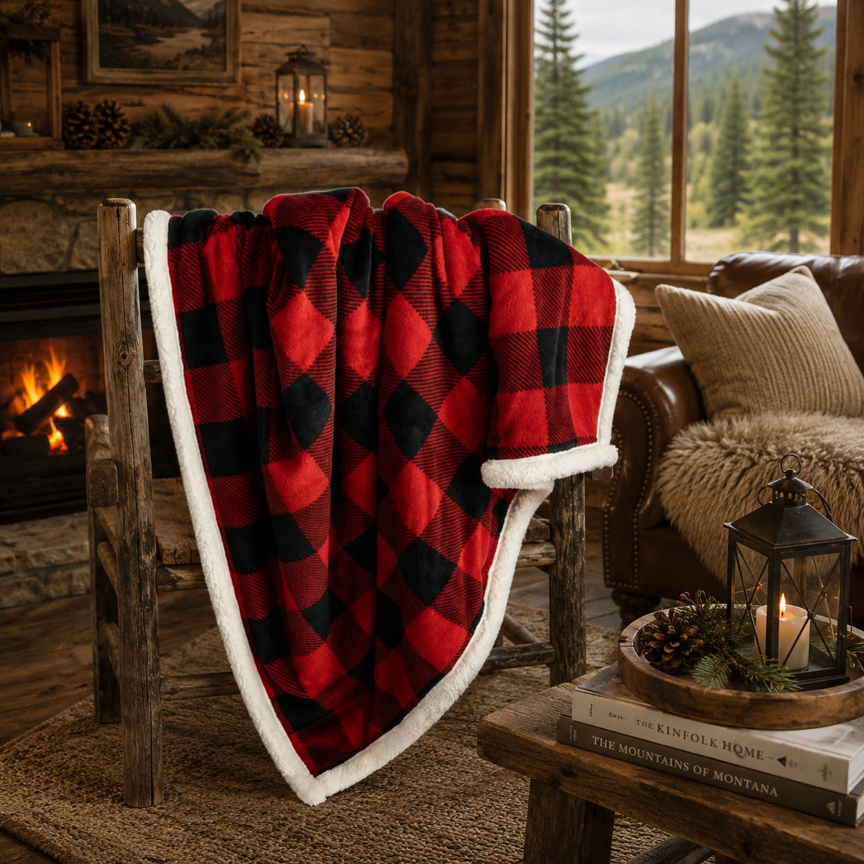Plaid Buffalo Lazyone double épaisseur