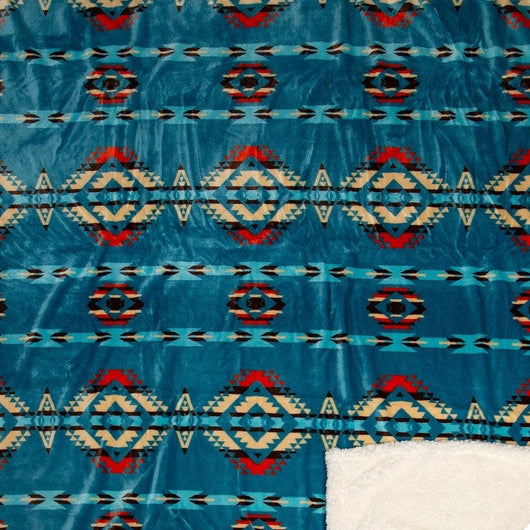 Plaid Sherpa Natif turquoise