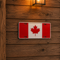 Plaque métal drapeau du Canada
