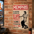 Plaque métal Elvis Affiche de Memphis