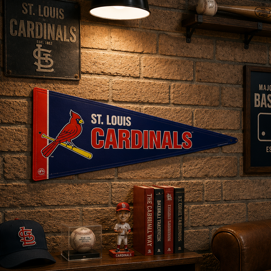 Plaque métal fanion "St. Louis Cardinals"