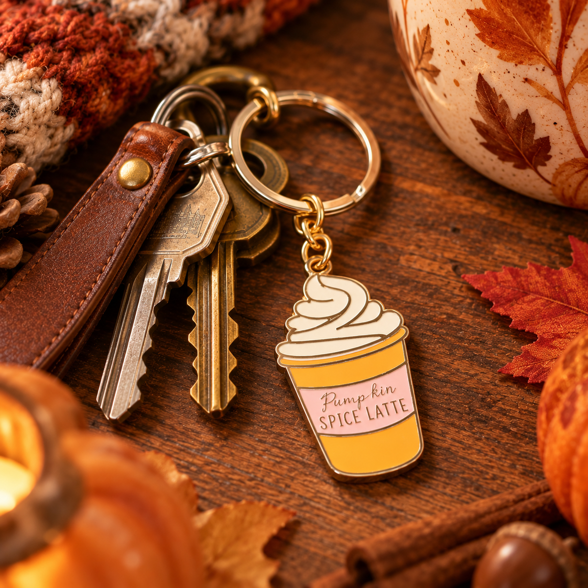 Porte-clés "Pumpkin Space Latte"
