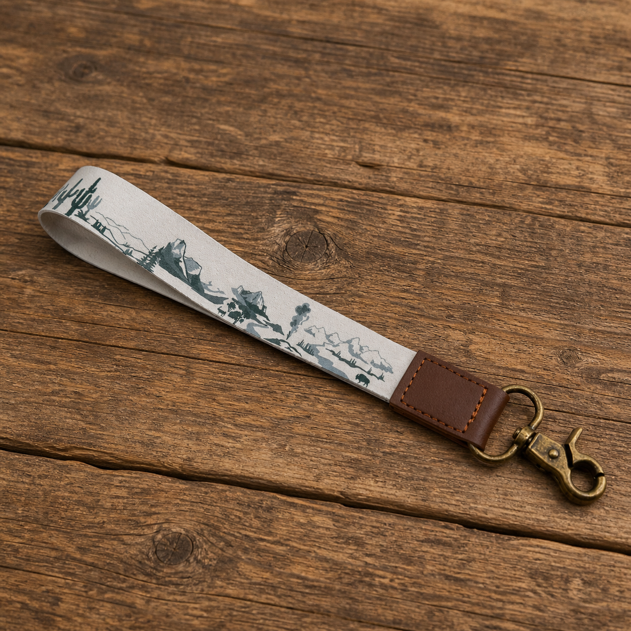 Porte-clés bracelet motif Parcs Nationaux