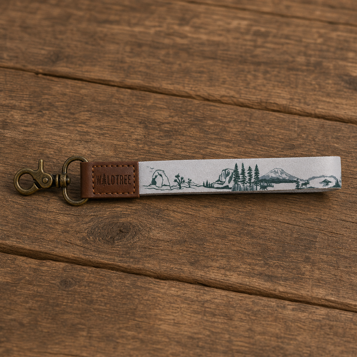 Porte-clés bracelet motif Parcs Nationaux