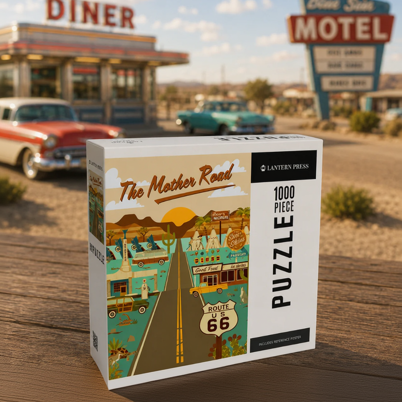 Puzzle 1000 pièces "The Mother Road", route 66