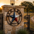 Décoration ronde métal 60 cm "Texas"
