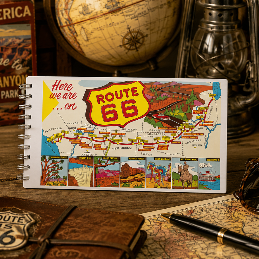 Carnet de cartes postales Route 66