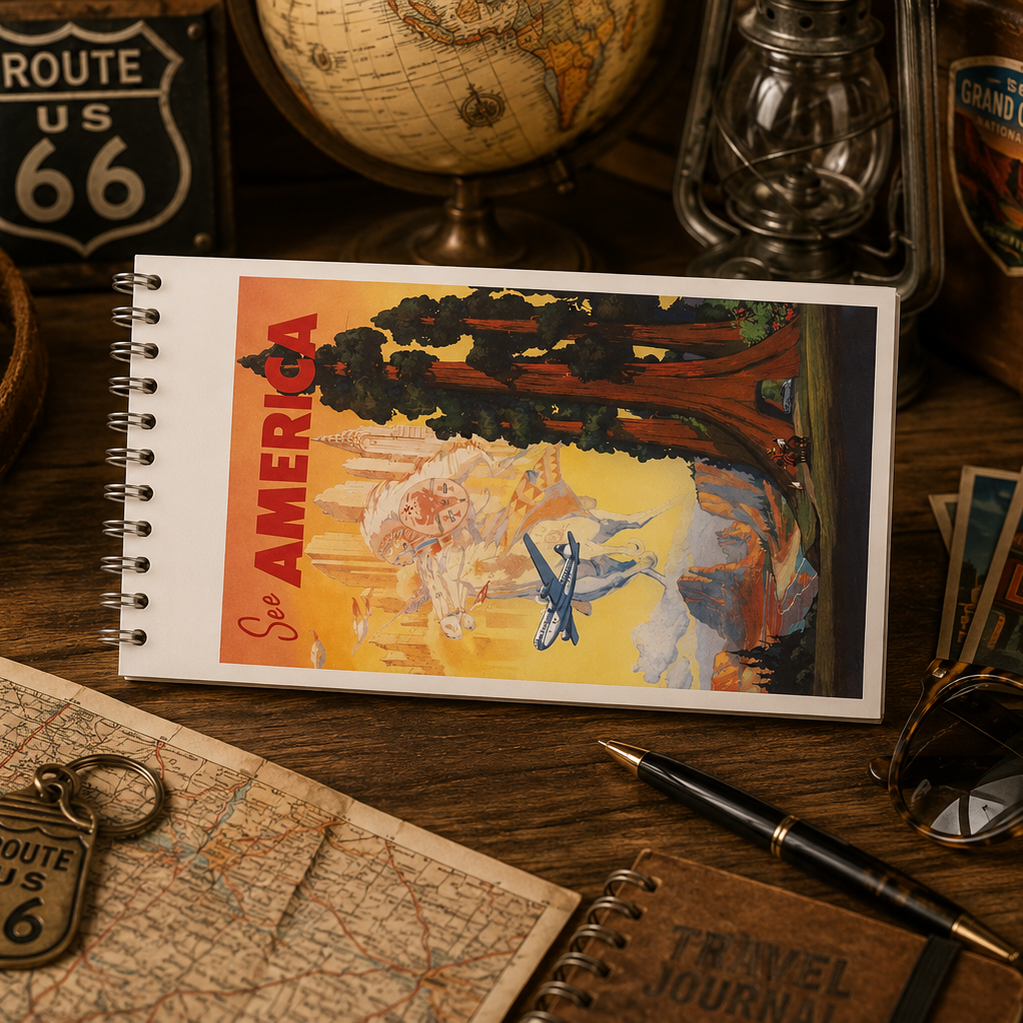 Carnet de cartes postales "See America"