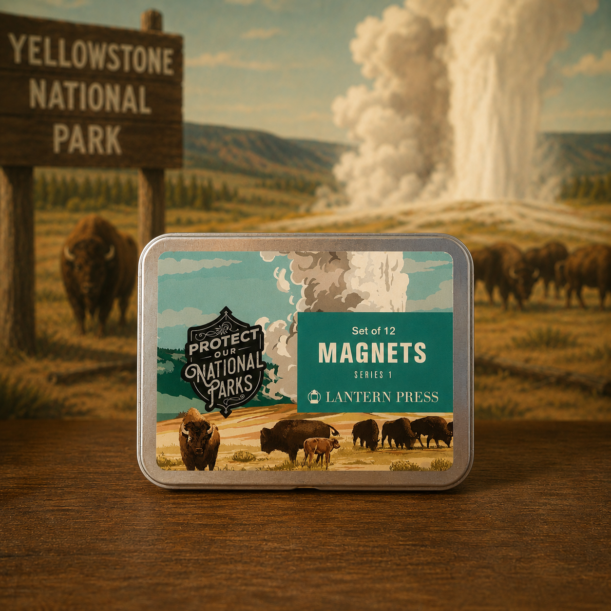 Boîte de 12 magnets Série 1 Collection "Parc National"