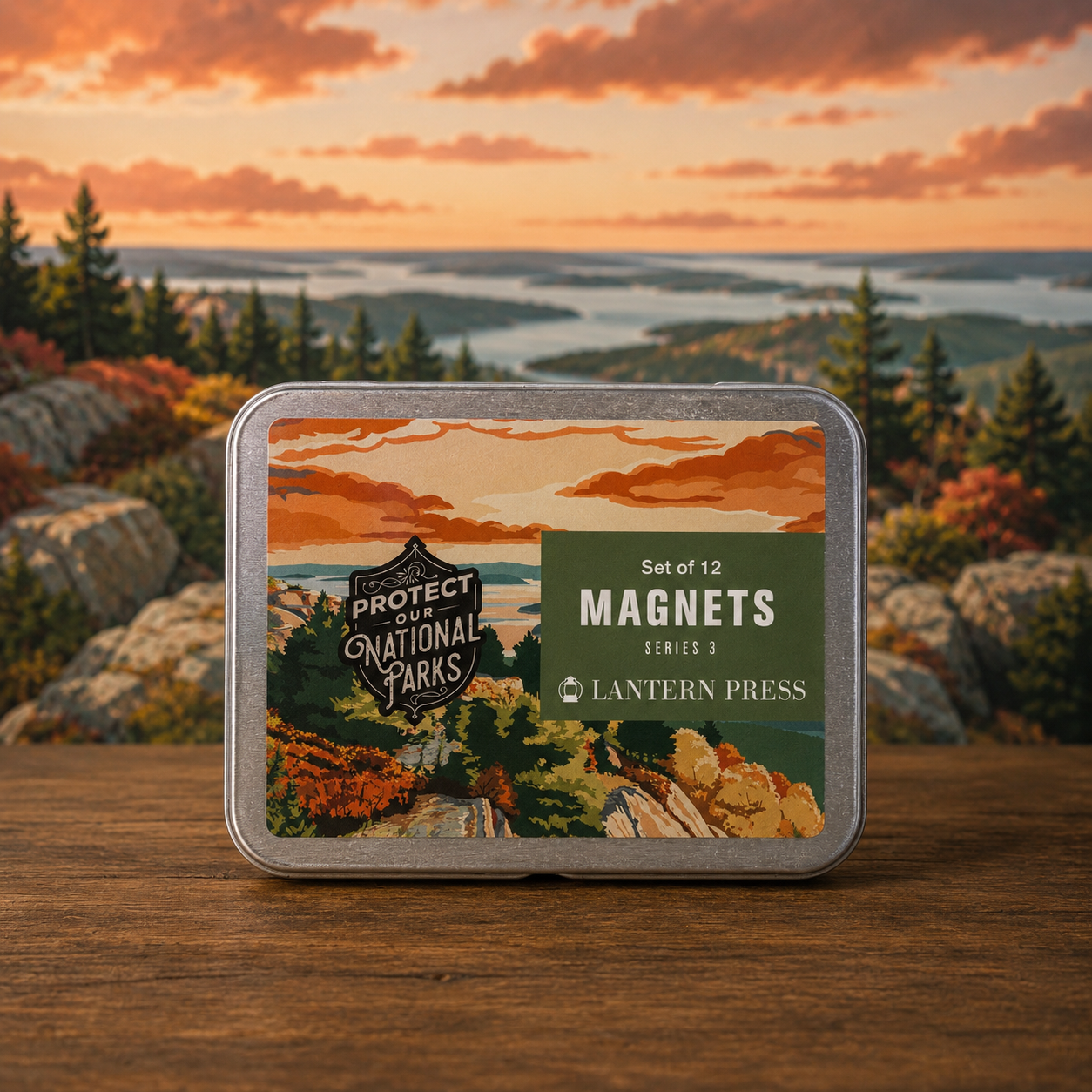 Boîte de 12 magnets Série 3 Collection "Parc National"