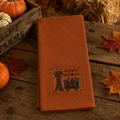 Torchon Orange motif rayé / Autumn Blessings