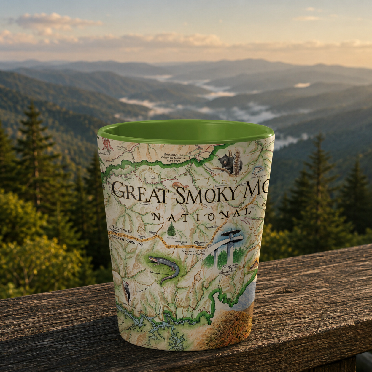 verre à shot smoky mountains