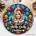 Ornement de noël en céramique Dolly Parton