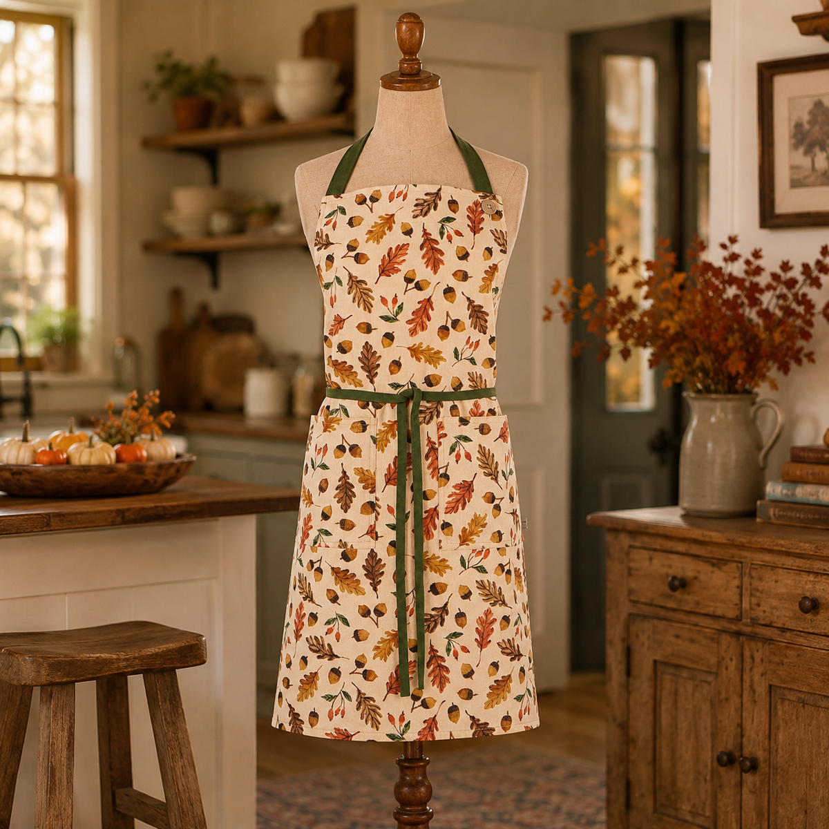Tablier motifs Feuilles & Glands