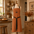 Tablier orange motif rayé / Happy Halloween