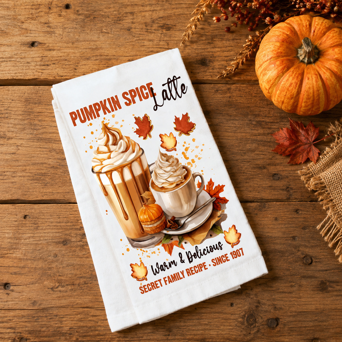 Torchon "Pumpkin Spice Latte"