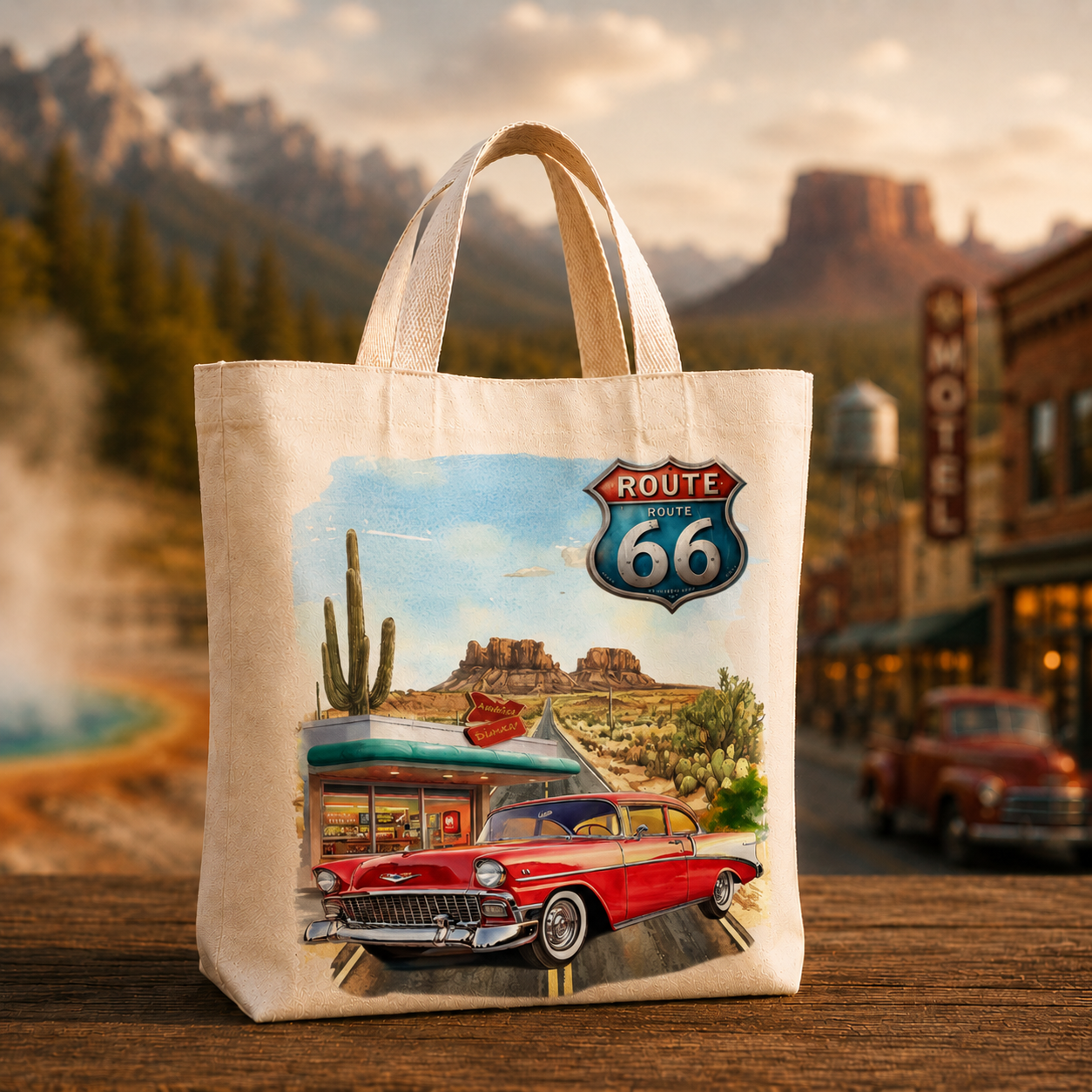 Tote bag Collection "Route 66" (Modèle au choix)