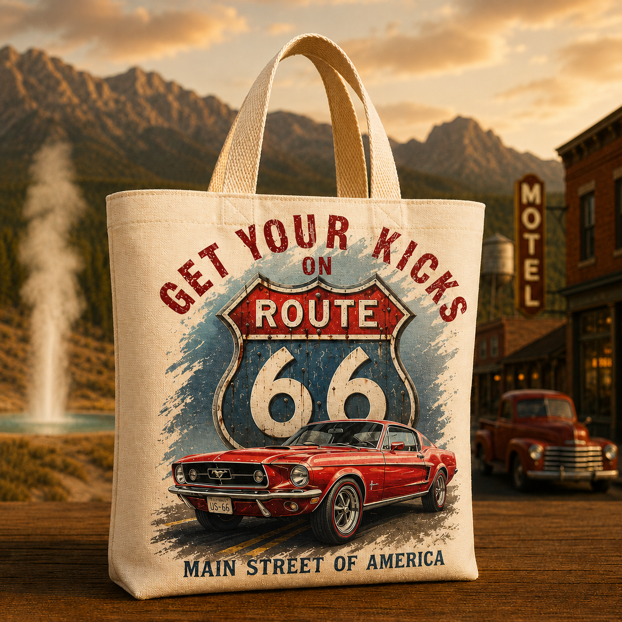 Tote bag Collection "Route 66" (Modèle au choix)