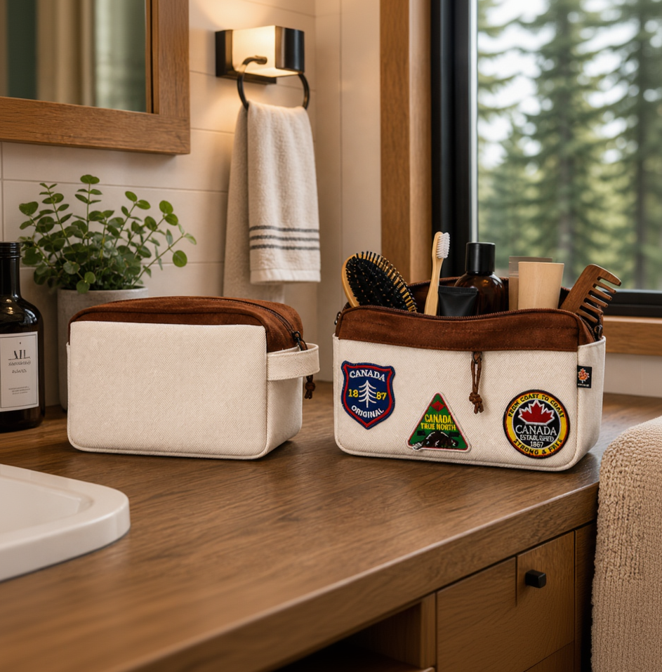 Trousse de toilettes Canada blanc crème