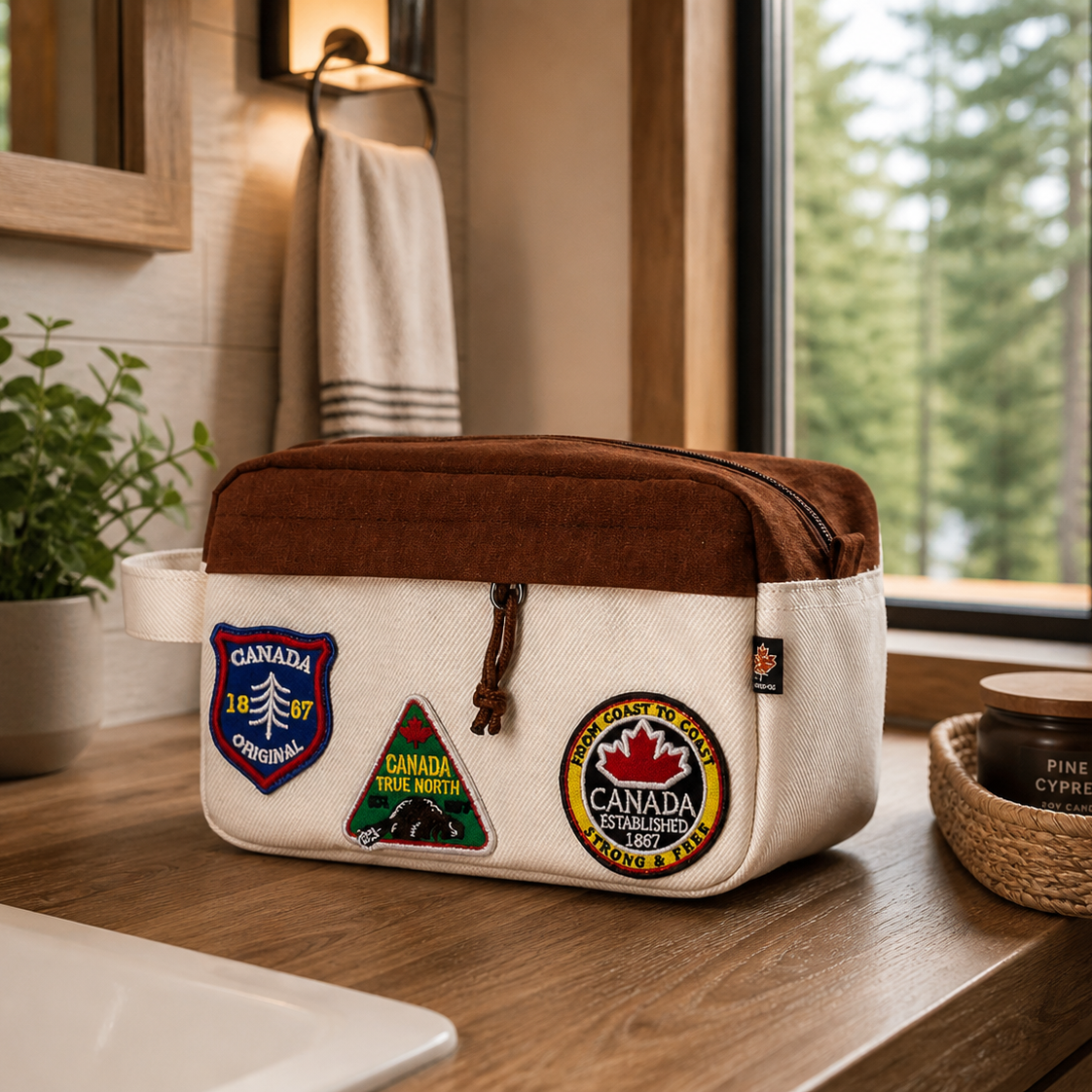 Trousse de toilettes Canada blanc crème