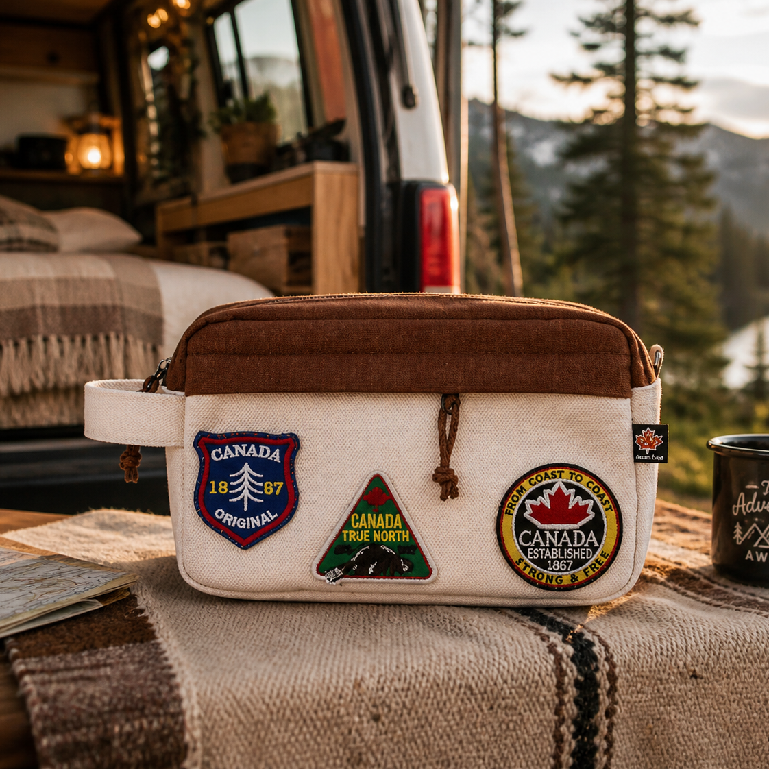 Trousse de toilettes Canada blanc crème