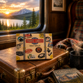 Boite d'autocollant world traveller